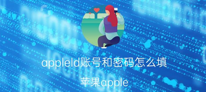 appleld账号和密码怎么填 苹果apple id和密码的格式怎么写？